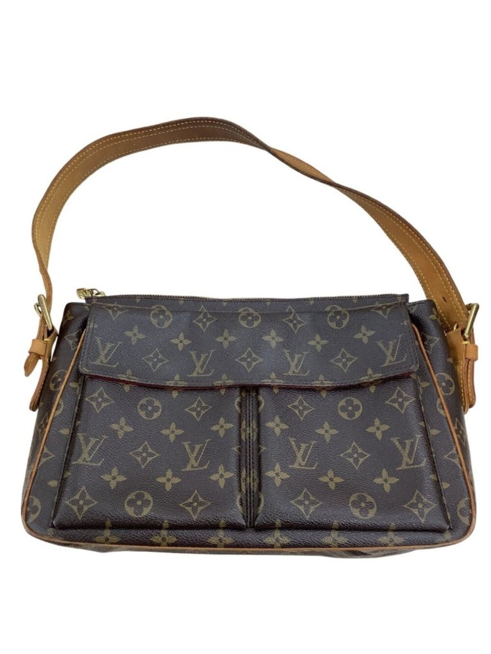 Louis Vuitton Monogram Viva-Cite GM Shoulder Bag Brown